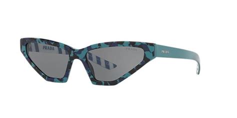 Prada PR12VS Camoflage Green Frame / Gray Lenses Sunglasses